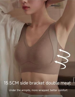 Women's Big Chest Seamless Anti-Sagging Bra Adjustable Full Cup Bra Comfortable Wireless Lingerie