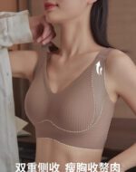 Women's Big Chest Seamless Anti-Sagging Bra Adjustable Full Cup Bra Comfortable Wireless Lingerie