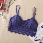 Women’s Fashion Lace Bralette Top – Comfortable Seamless Solid Color Bra Vest