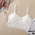 Women’s Fashion Lace Bralette Top – Comfortable Seamless Solid Color Bra Vest