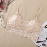 Women’s Fashion Lace Bralette Top – Comfortable Seamless Solid Color Bra Vest