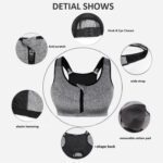 Women’s Front Zipper Sports Bra – High-Impact Shockproof Push-Up Fitness & Yoga Gym Top with Adjustable Straps