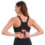 Women’s Front Zipper Sports Bra – High-Impact Shockproof Push-Up Fitness & Yoga Gym Top with Adjustable Straps