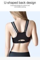 Women’s Front Zipper Sports Bra – High-Impact Shockproof Push-Up Fitness & Yoga Gym Top with Adjustable Straps