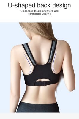 Women’s Front Zipper Sports Bra – High-Impact Shockproof Push-Up Fitness & Yoga Gym Top with Adjustable Straps