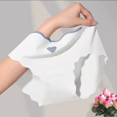 Women's Ice Silk Seamless Panties Soft Breathable Mid-Waist Briefs Comfortable Traceless Quick Dry Underwear Lingerie Intimates