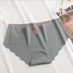 Women's Ice Silk Seamless Panties Soft Breathable Mid-Waist Briefs Comfortable Traceless Quick Dry Underwear Lingerie Intimates