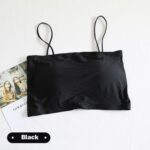 Women’s Ice Silk Seamless Bandeau Crop Top Bra – Soft Wireless One-Piece Summer Beauty Wrap