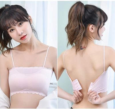 Women’s Seamless Tube Top Bra – Wireless Bandeau Push-Up Lingerie Bralette