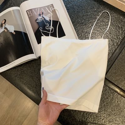 Women’s Seamless Wireless Camisole Bra with Spaghetti Straps – Fashion Tank Top Underwear