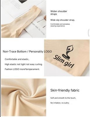 Women‘s Ice Silk Seamless Bra Sports Push Up Underwear Transparent Mesh GathersBralette Plus Size Comfortable Elastic Bralette