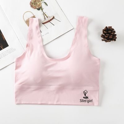 Women‘s Ice Silk Seamless Bra Sports Push Up Underwear Transparent Mesh GathersBralette Plus Size Comfortable Elastic Bralette