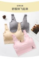 Women‘s Ice Silk Seamless Bra Sports Push Up Underwear Transparent Mesh GathersBralette Plus Size Comfortable Elastic Bralette