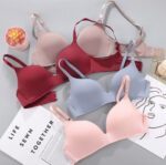 Seamless t-shirt bra Underwear Sexy Gathered Bras Soft Breathable Bras Solid Color Underwear Girls Women Underwear Accessories