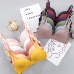 Seamless t-shirt bra Underwear Sexy Gathered Bras Soft Breathable Bras Solid Color Underwear Girls Women Underwear Accessories
