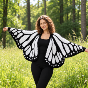 White Butterfly Sweater .